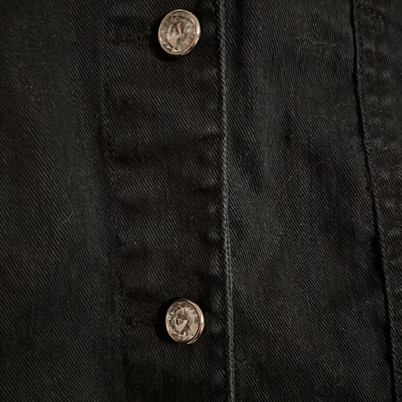 Ruby Rd Black Rhinestone Embellished Jean Jacket - Picture 7 of 13
